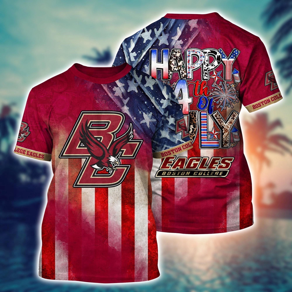 NCAA Boston College Eagles 3D T-Shirt Athletic Trends For Fans