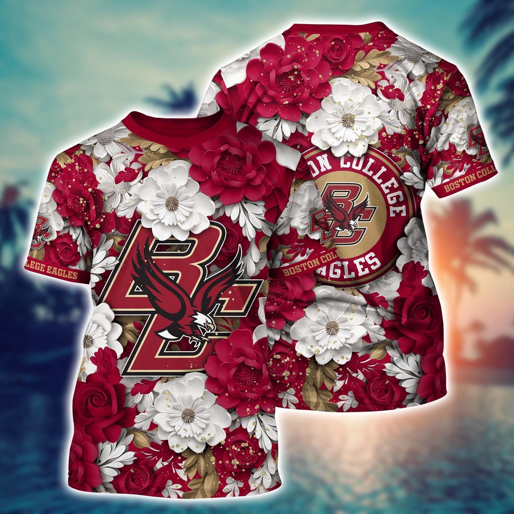 NCAA Boston College Eagles 3D T-Shirt Elegance In Style For Sports Fans
