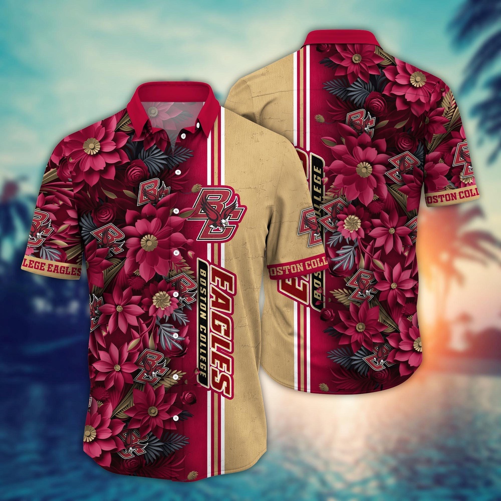 NCAA Boston College Eagles Hawaiian Shirt Victory Vibes Aloha Twist For Fans NCAA Boston College Eagles Hawaiian Shirt Victory Vibes Aloha Twist For Fans
