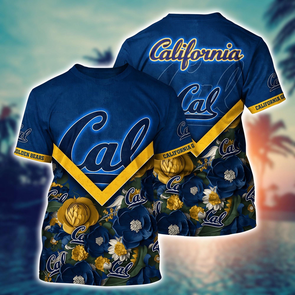 NCAA California Golden Bears 3D T-Shirt Sporty Elegance Bliss For Sports Fans NCAA California Golden Bears 3D T-Shirt Sporty Elegance Bliss For Sports Fans