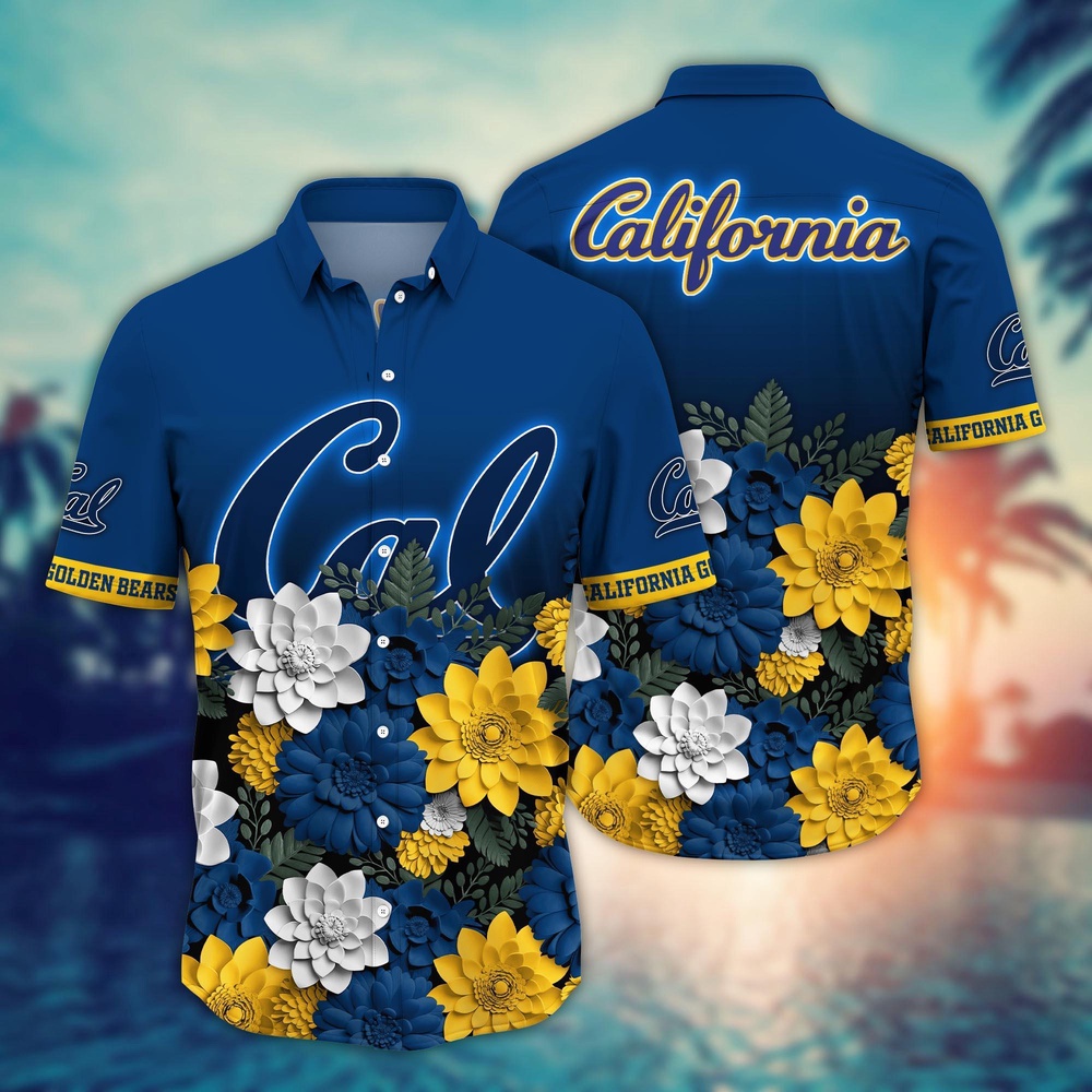 NCAA California Golden Bears Hawaiian Shirt Blossom Bliss Cascade For Fans NCAA California Golden Bears Hawaiian Shirt Blossom Bliss Cascade For Fans
