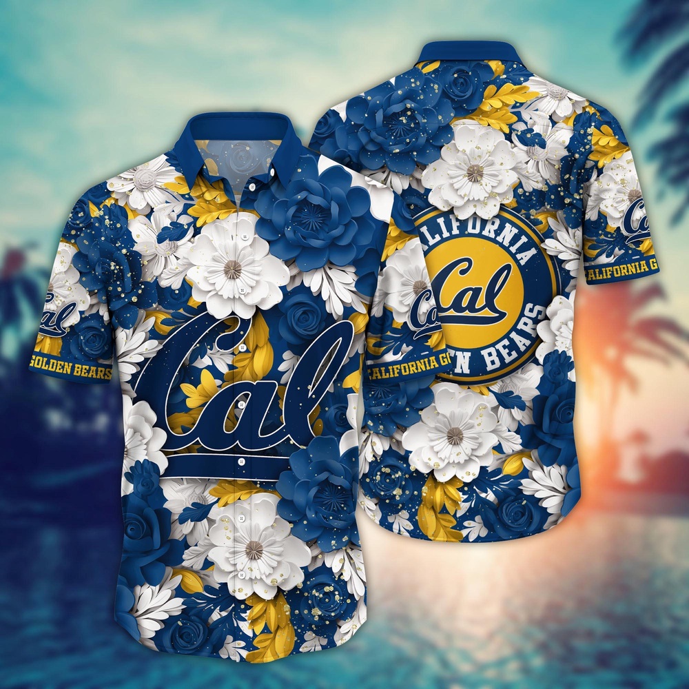 NCAA California Golden Bears Hawaiian Shirt Floral Finesse Aloha Extravaganza For Fans NCAA California Golden Bears Hawaiian Shirt Floral Finesse Aloha Extravaganza For Fans