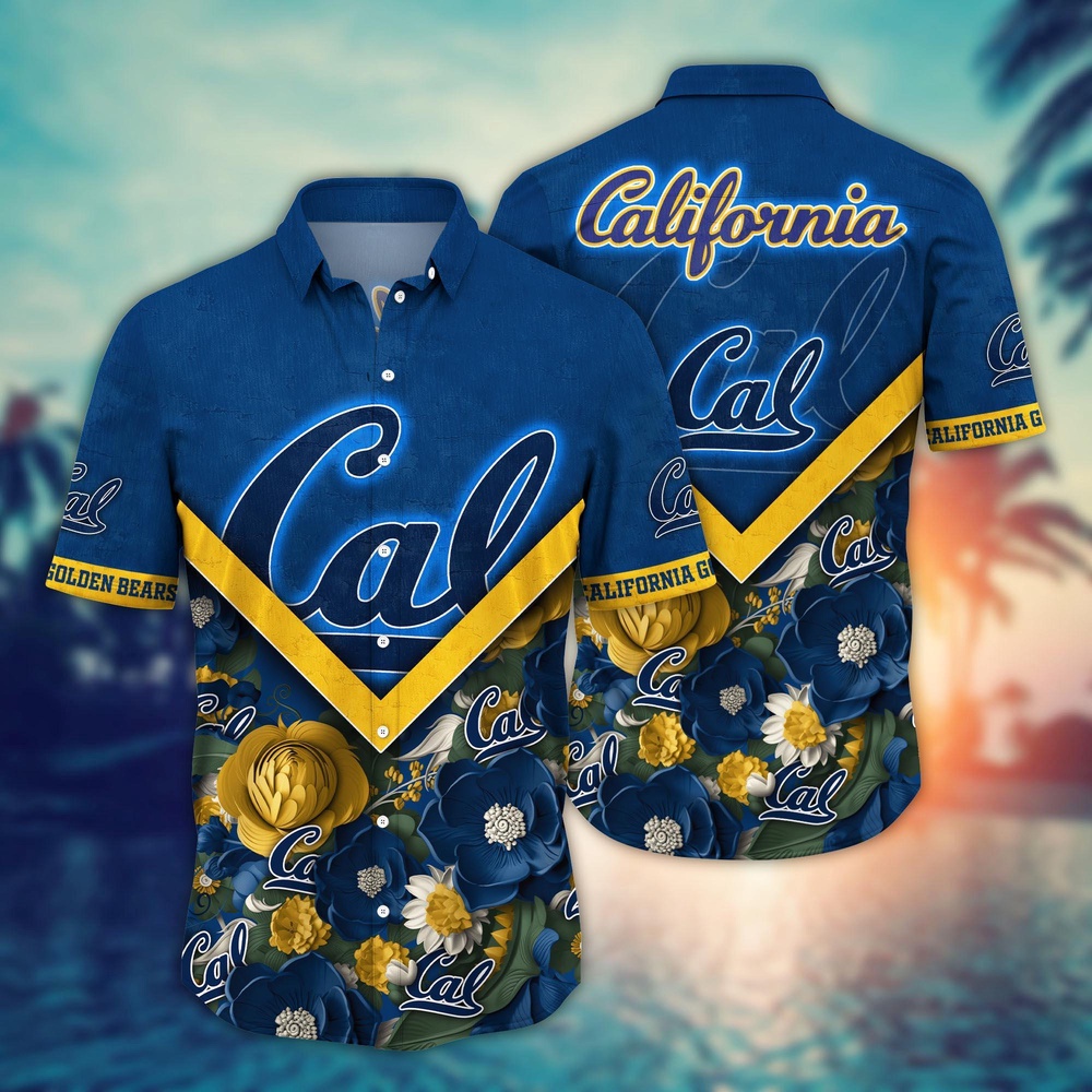 NCAA California Golden Bears Hawaiian Shirt Floral Fusion Aloha Bliss For Fans NCAA California Golden Bears Hawaiian Shirt Floral Fusion Aloha Bliss For Fans