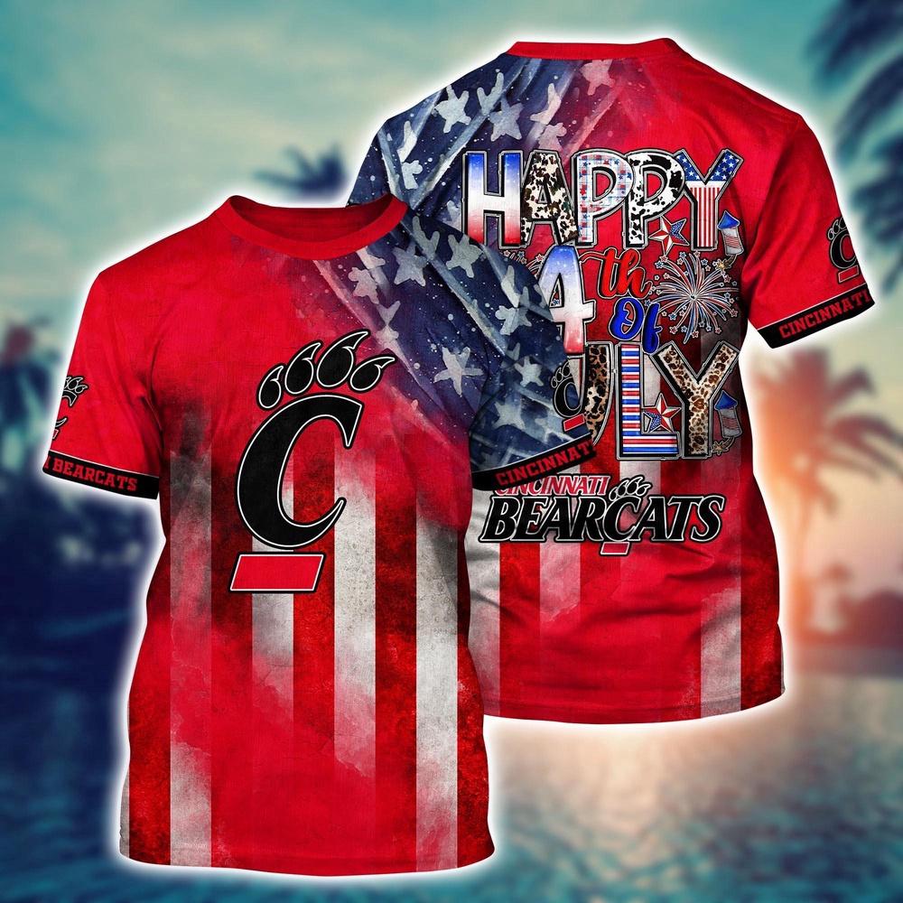 NCAA Cincinnati Bearcats 3D T-Shirt Athletic Trends For Fans NCAA Cincinnati Bearcats 3D T-Shirt Athletic Trends For Fans