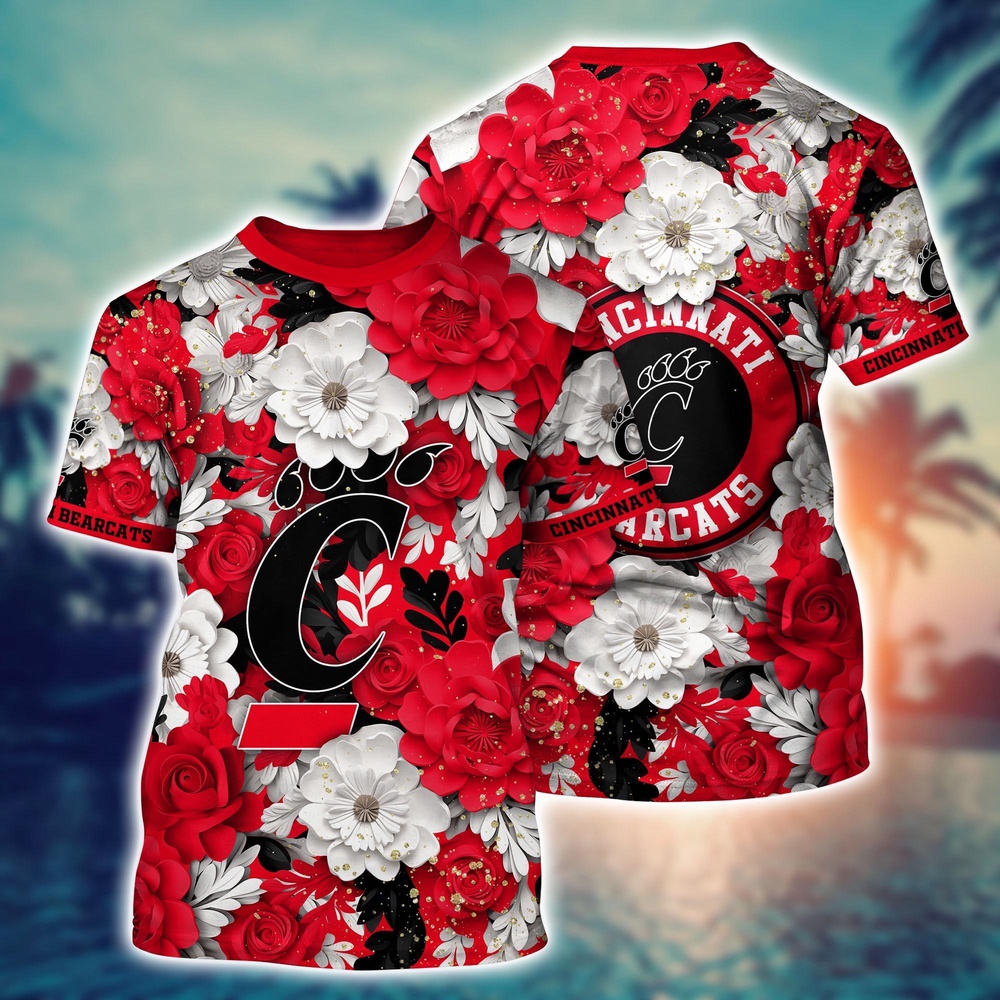 NCAA Cincinnati Bearcats 3D T-Shirt Elegance In Style For Sports Fans NCAA Cincinnati Bearcats 3D T-Shirt Elegance In Style For Sports Fans