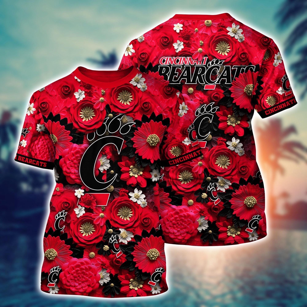 NCAA Cincinnati Bearcats 3D T-Shirt Euphoria in Every Stitch For Sports Fans NCAA Cincinnati Bearcats 3D T-Shirt Euphoria in Every Stitch For Sports Fans