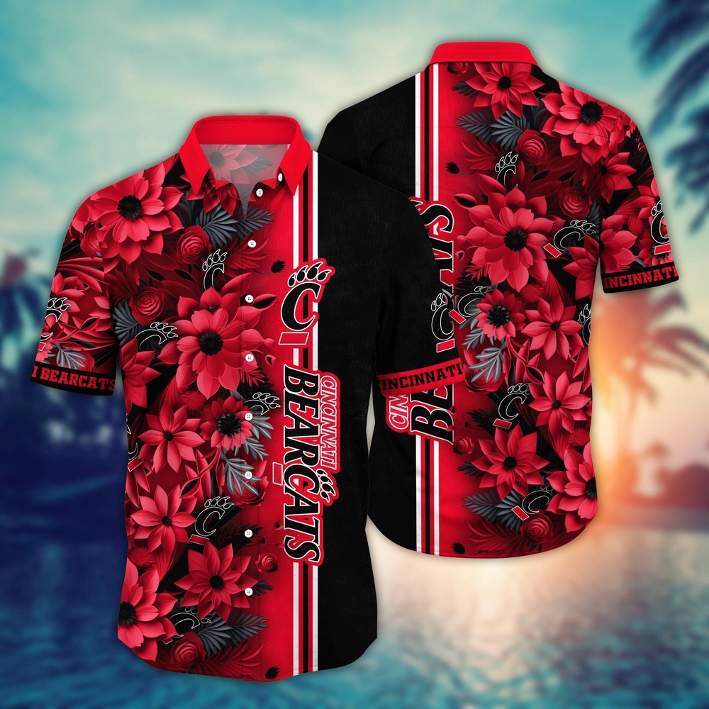 NCAA Cincinnati Bearcats Hawaiian Shirt Victory Vibes Aloha Twist For Fans NCAA Cincinnati Bearcats Hawaiian Shirt Victory Vibes Aloha Twist For Fans
