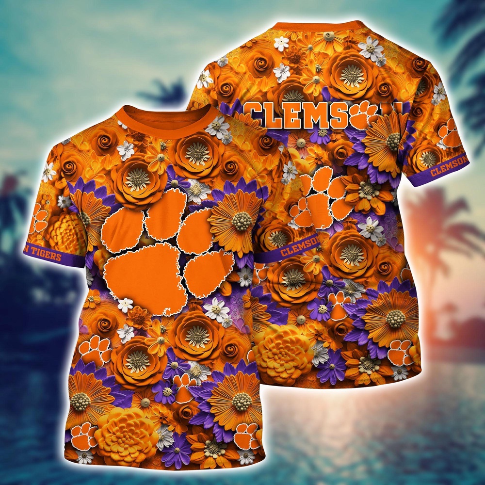 NCAA Clemson Tigers 3D T-Shirt Athletic Aura Trends For Sports Fans
