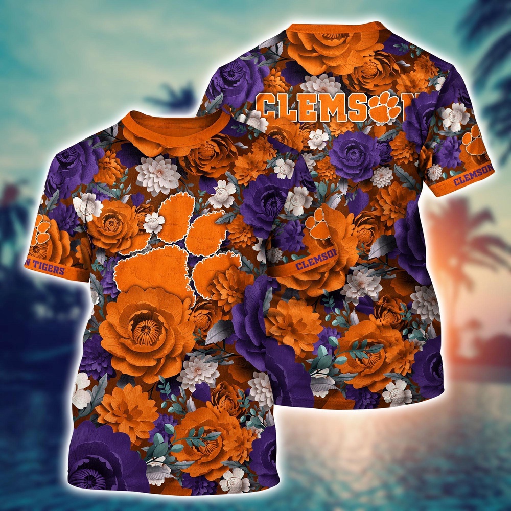 NCAA Clemson Tigers 3D T-Shirt Chic Vibes in Threads For Sports Fans
