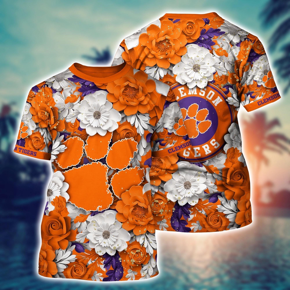 NCAA Clemson Tigers 3D T-Shirt Sleek Urban Bliss For Sports Fans