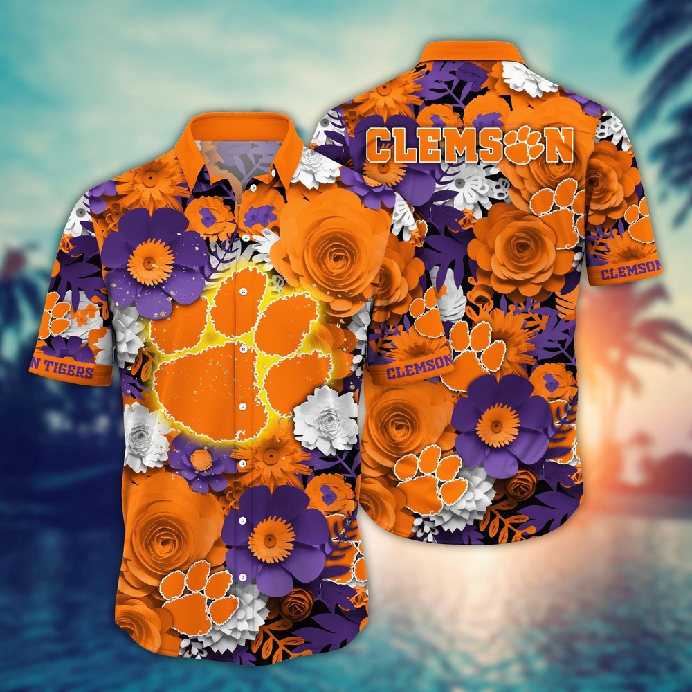 NCAA Clemson Tigers Hawaiian Shirt Breeze Through Triumph For Fans NCAA Clemson Tigers Hawaiian Shirt Breeze Through Triumph For Fans
