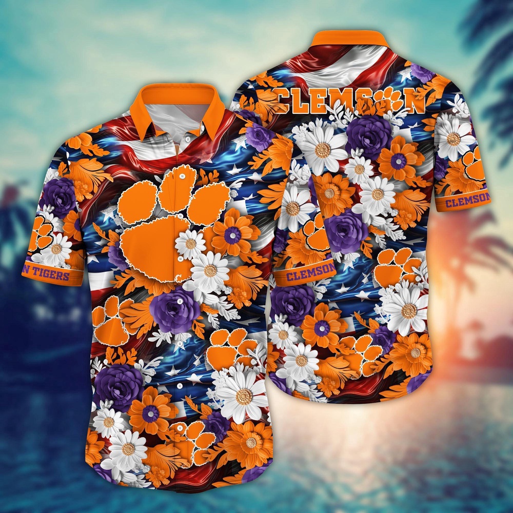 NCAA Clemson Tigers Hawaiian Shirt Campus Couture Gift For Fans NCAA Clemson Tigers Hawaiian Shirt Campus Couture Gift For Fans