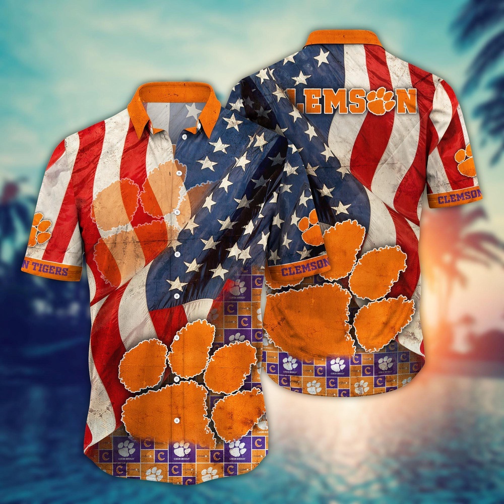 NCAA Clemson Tigers Hawaiian Shirt Chic Blossom Waltz For Sports Fans