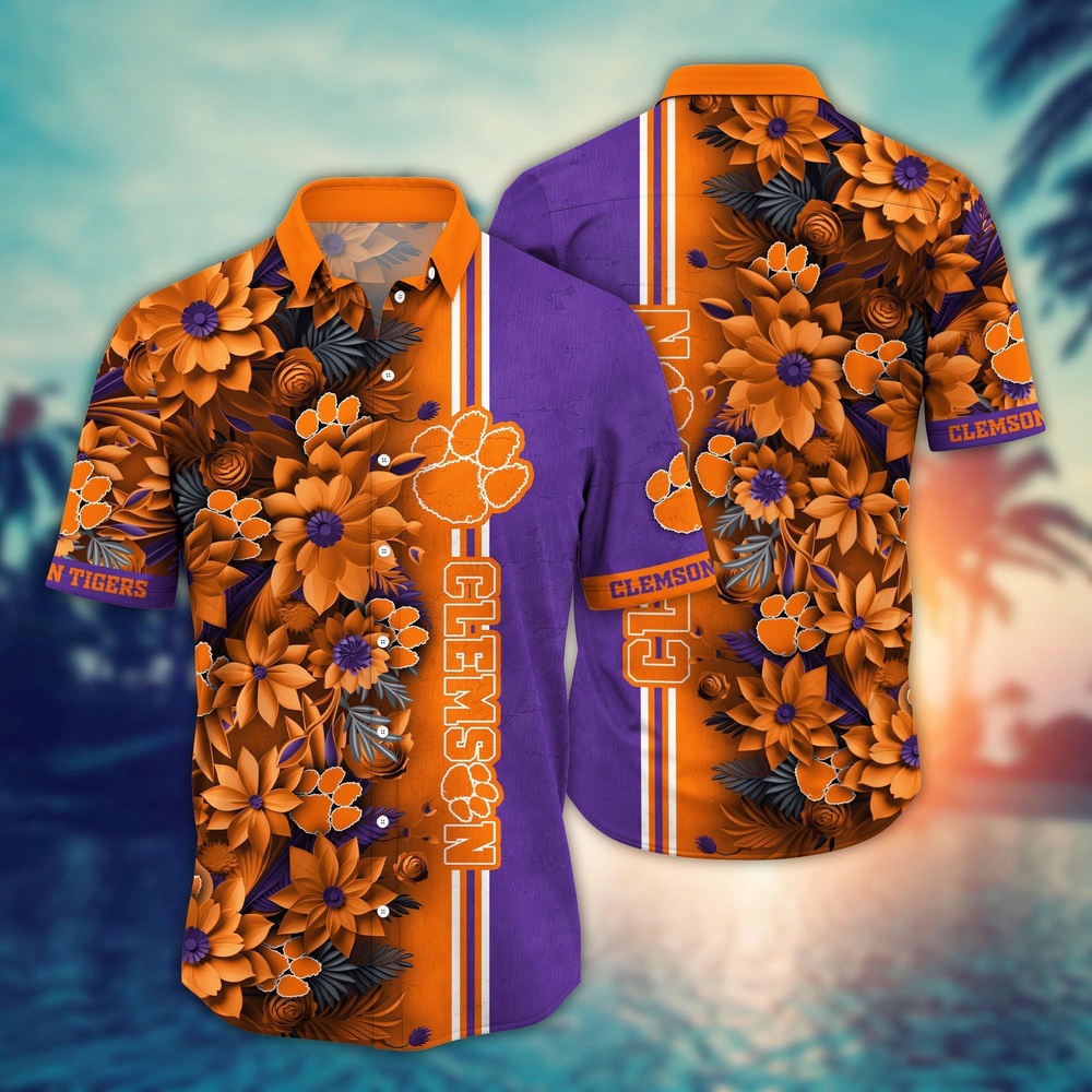NCAA Clemson Tigers Hawaiian Shirt Fan Frenzy Aloha Fiesta For Fans NCAA Clemson Tigers Hawaiian Shirt Fan Frenzy Aloha Fiesta For Fans