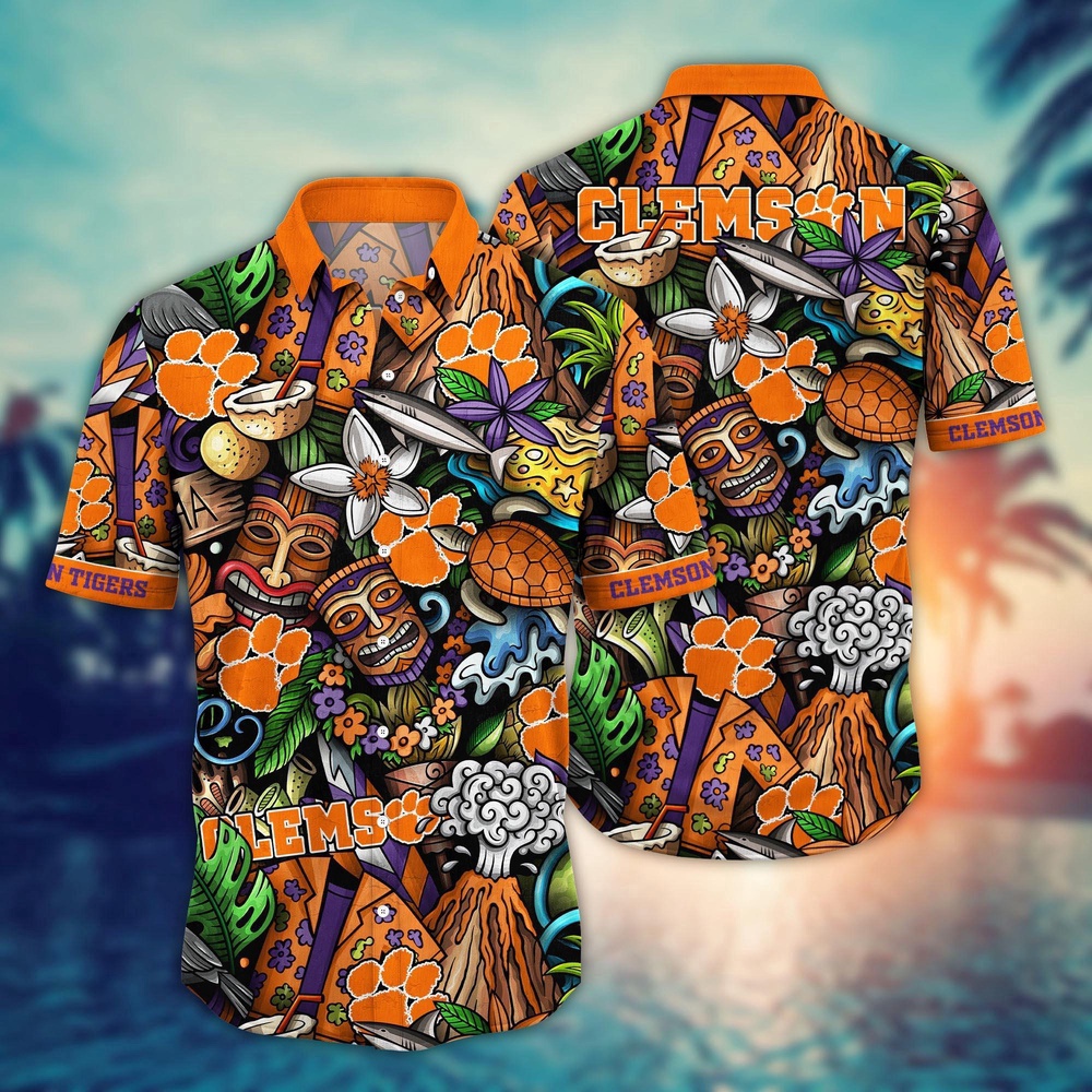 NCAA Clemson Tigers Hawaiian Shirt Goal Line Glory Gift For Fans