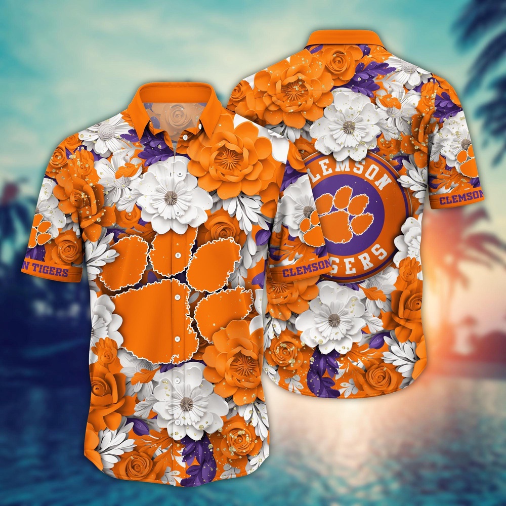 NCAA Clemson Tigers Hawaiian Shirt Spectacular Aloha Symphony For Fans NCAA Clemson Tigers Hawaiian Shirt Spectacular Aloha Symphony For Fans