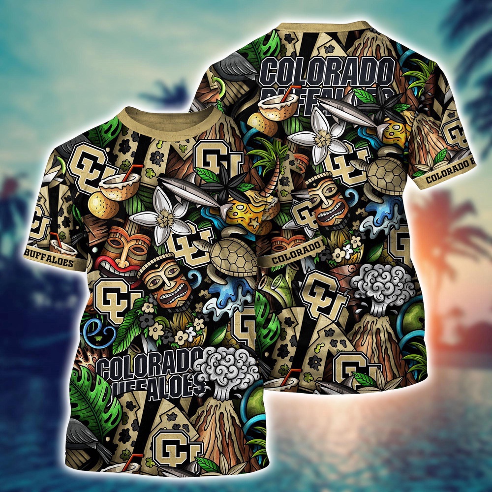 NCAA Colorado Buffaloes 3D T-Shirt Athletic Aura For Fans