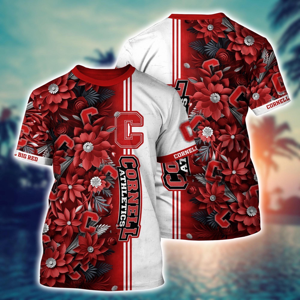 NCAA Cornell Big Red 3D T-Shirt Forward Streetwear Vibes For Sports Fans