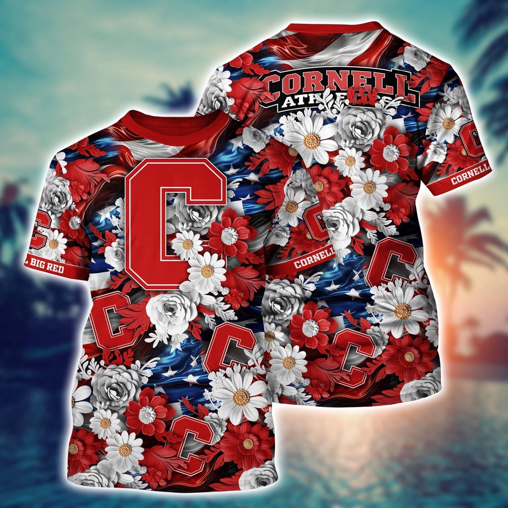 NCAA Cornell Big Red 3D T-Shirt Signature Bliss For Fans