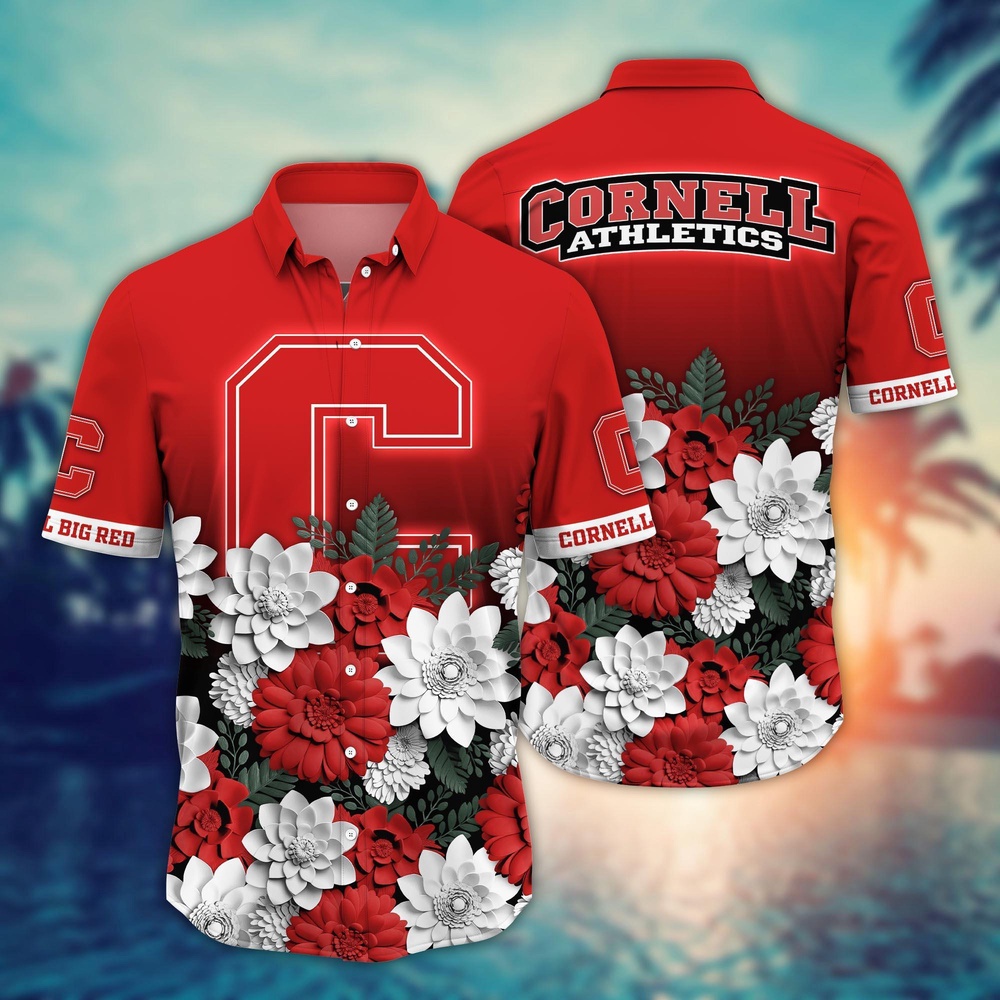 NCAA Cornell Big Red Hawaiian Shirt Blossom Bliss Cascade For Fans