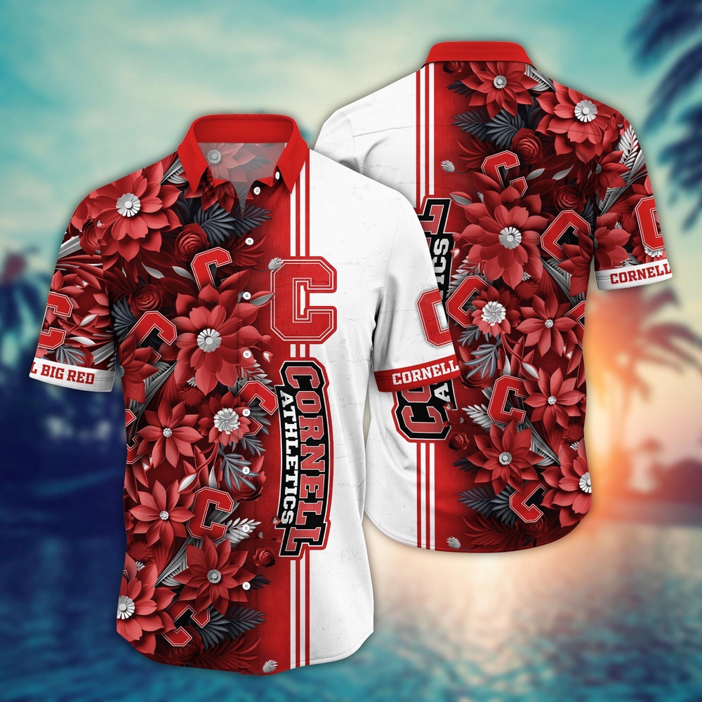 NCAA Cornell Big Red Hawaiian Shirt Victory Vibes Aloha Twist For Fans NCAA Cornell Big Red Hawaiian Shirt Victory Vibes Aloha Twist For Fans