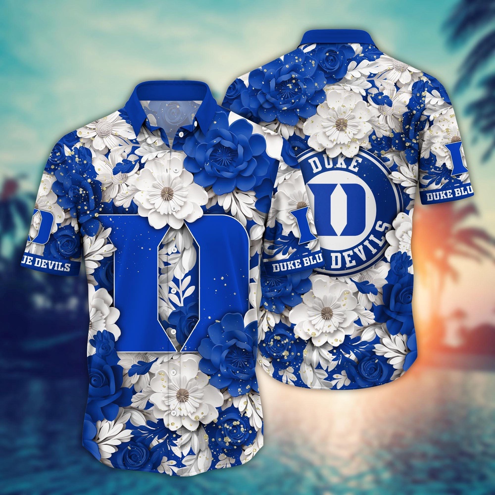 NCAA Duke Blue Devils Hawaiian Shirt Tropical Euphoria For Fans