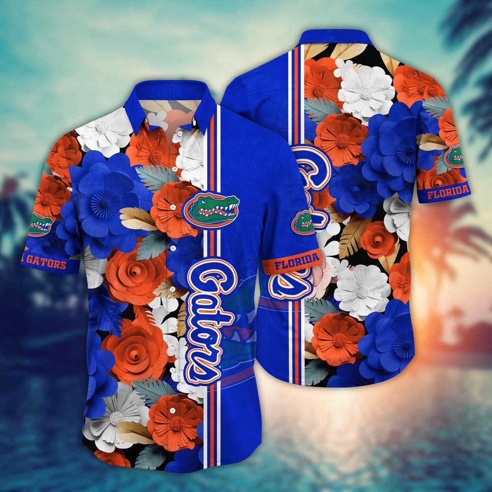 NCAA Florida Gators Hawaiian Shirt Blossom Bliss Cascade For Sports Fans NCAA Florida Gators Hawaiian Shirt Blossom Bliss Cascade For Sports Fans
