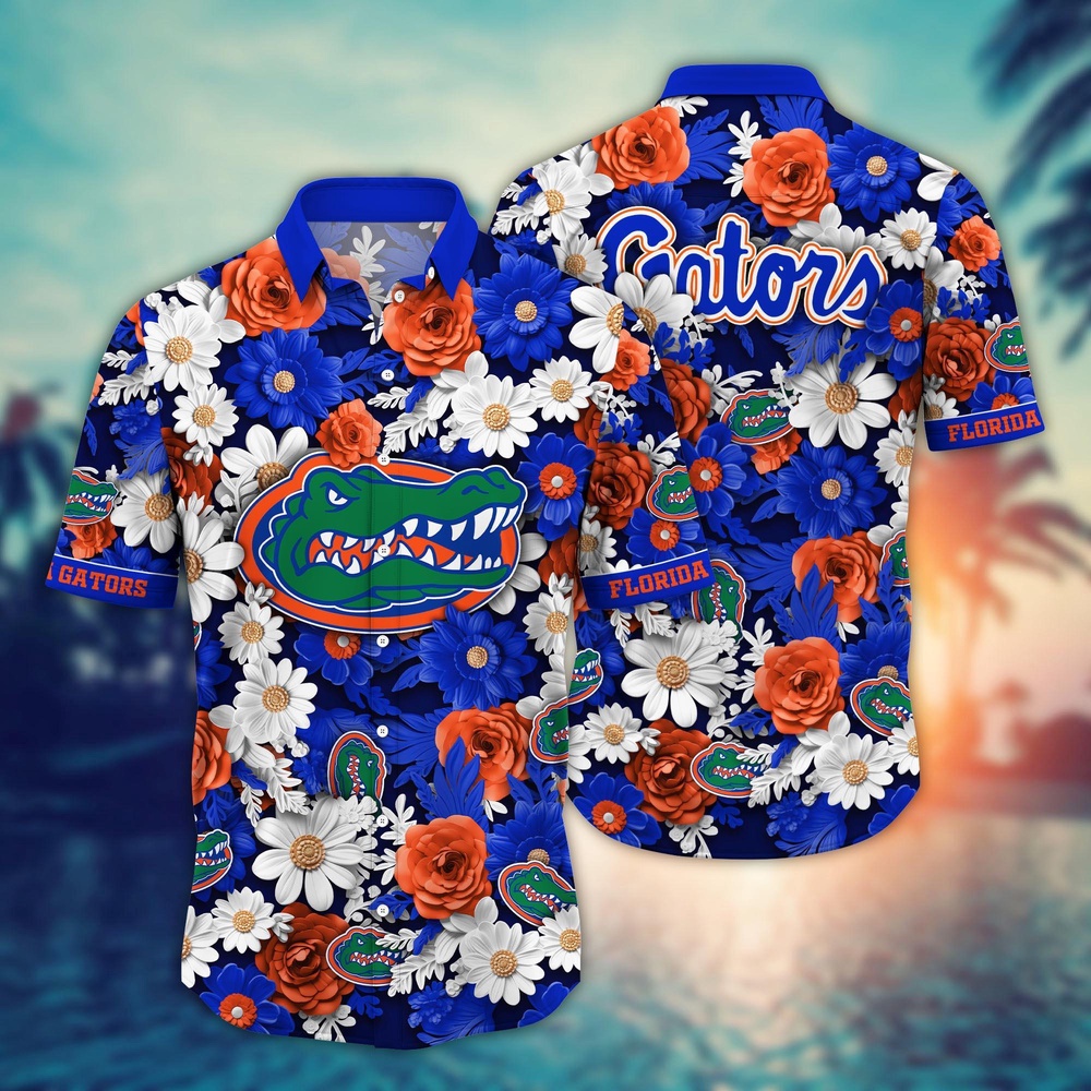 NCAA Florida Gators Hawaiian Shirt Breeze Through Bloom For Sports Fans NCAA Florida Gators Hawaiian Shirt Breeze Through Bloom For Sports Fans