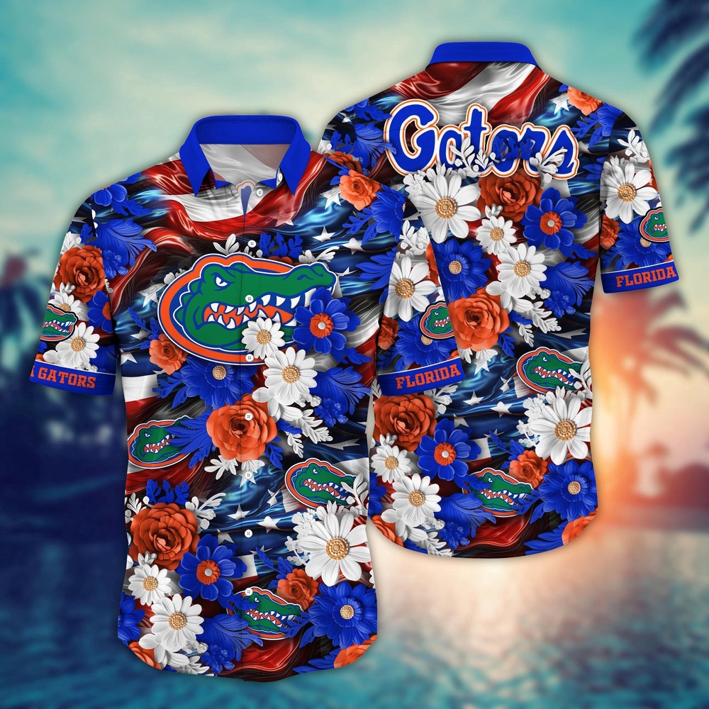 NCAA Florida Gators Hawaiian Shirt Campus Bloom Elegance Gift For Fans