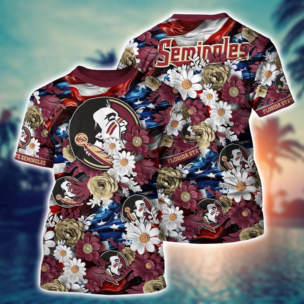 NCAA Florida State Seminoles 3D T-Shirt Fashionable Glamour For Fans NCAA Florida State Seminoles 3D T-Shirt Fashionable Glamour For Fans