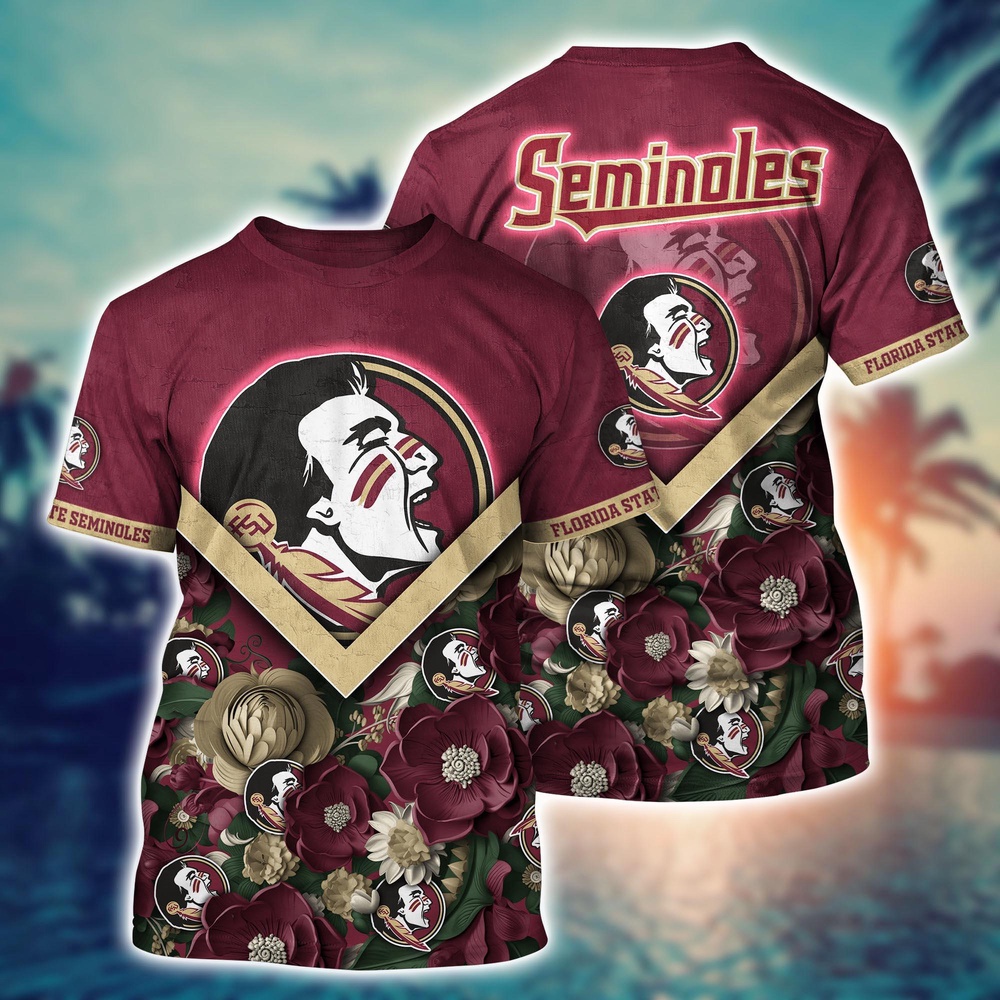 NCAA Florida State Seminoles 3D T-Shirt Signature Elegance Threads For Sports Fans NCAA Florida State Seminoles 3D T-Shirt Signature Elegance Threads For Sports Fans