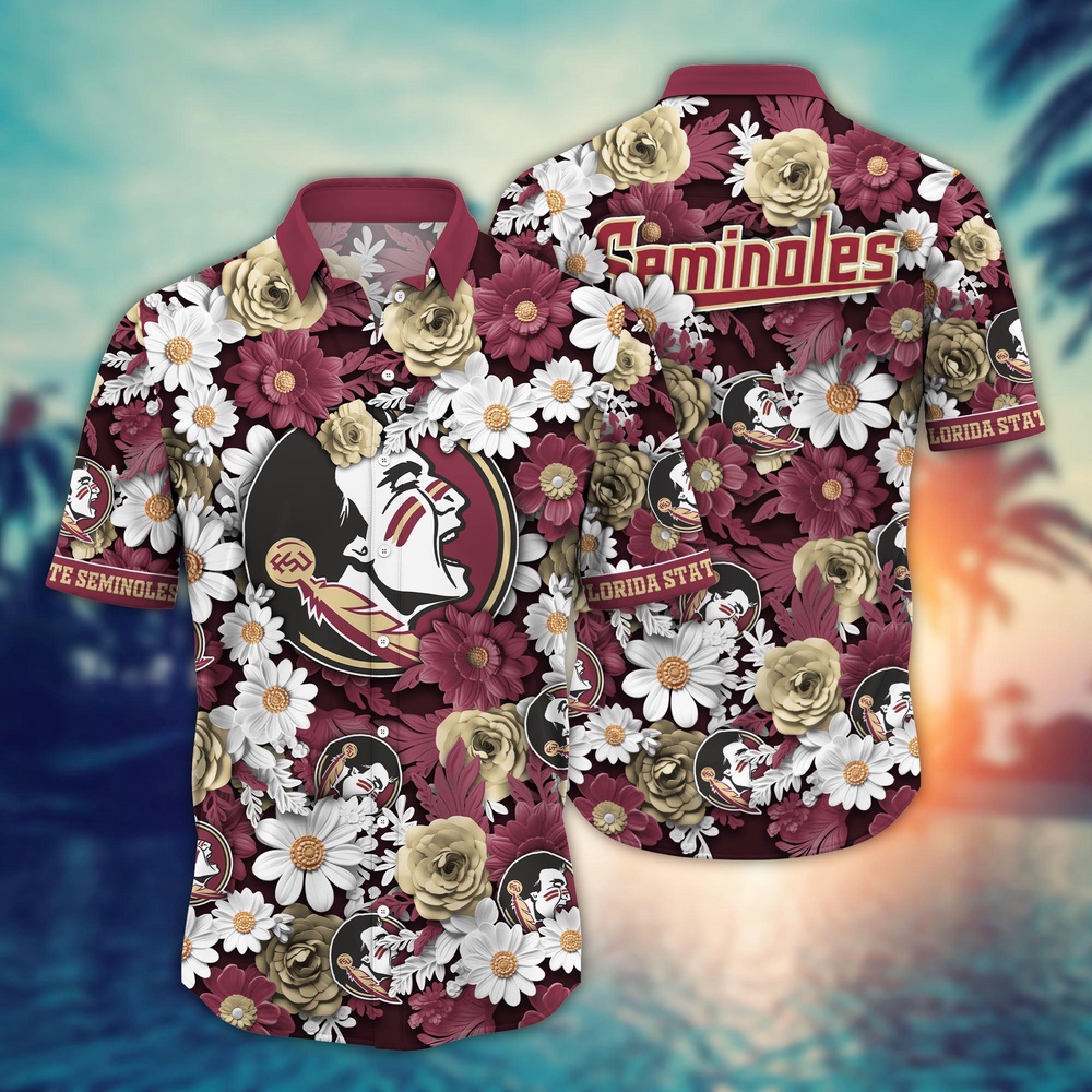 NCAA Florida State Seminoles Hawaiian Shirt Breeze Through Bloom For Sports Fans