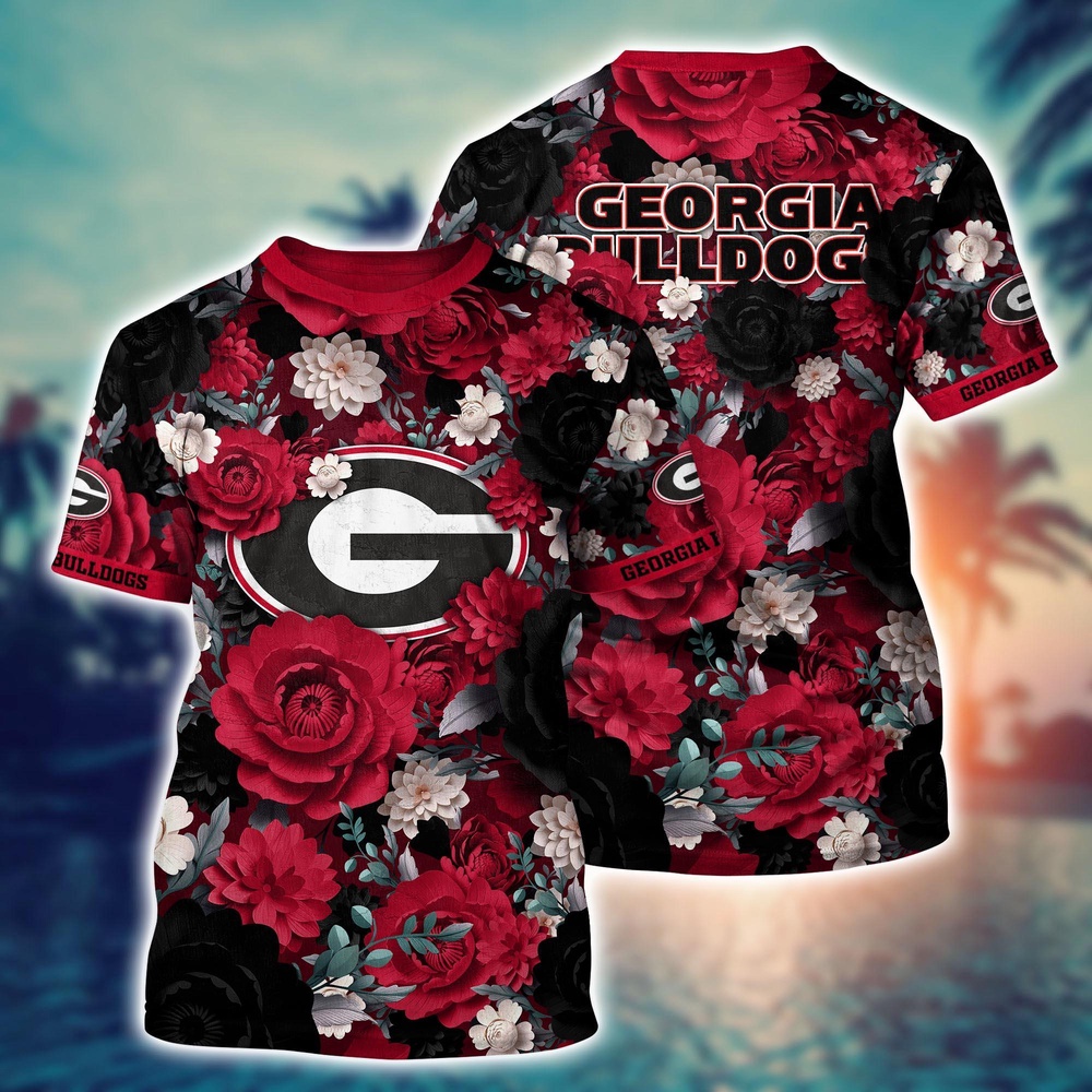 NCAA Georgia Bulldogs 3D T-Shirt Chic Vibes in Threads For Sports Fans NCAA Georgia Bulldogs 3D T-Shirt Chic Vibes in Threads For Sports Fans