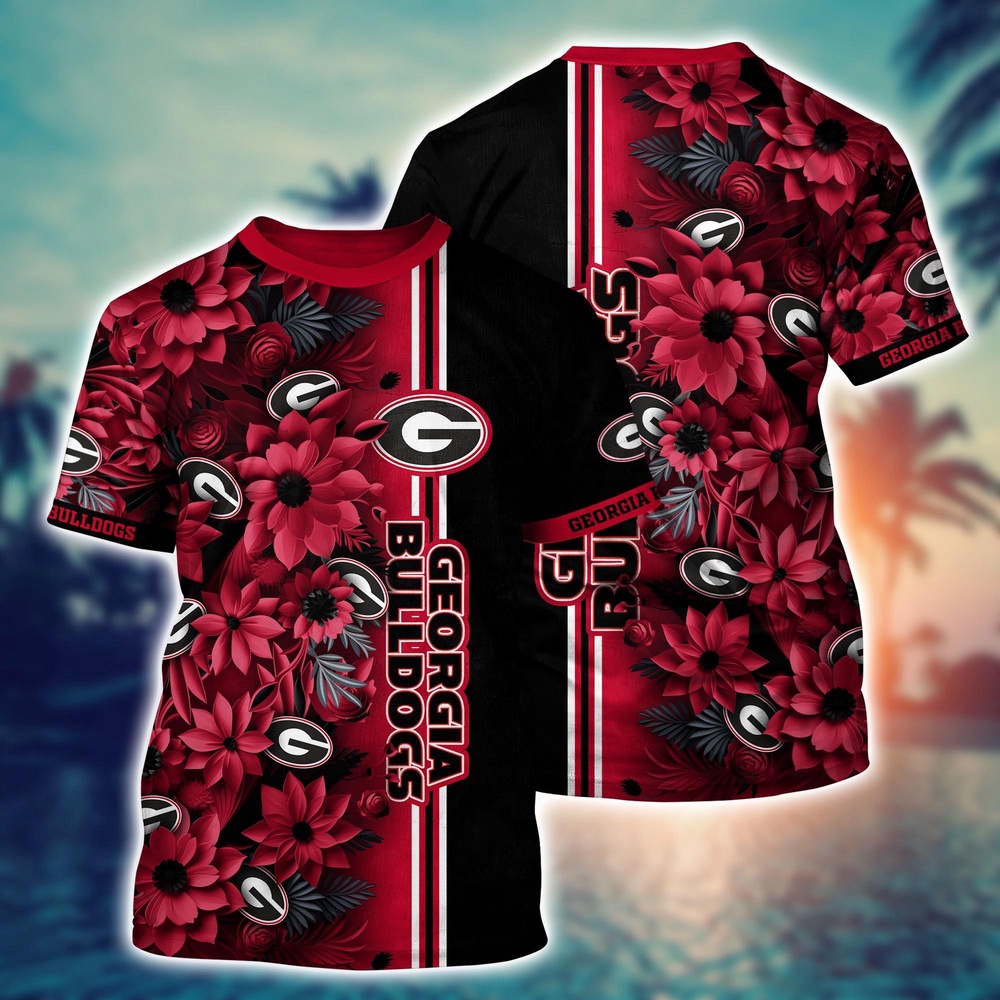 NCAA Georgia Bulldogs 3D T-Shirt Signature Style Elegance For Sports Fans NCAA Georgia Bulldogs 3D T-Shirt Signature Style Elegance For Sports Fans