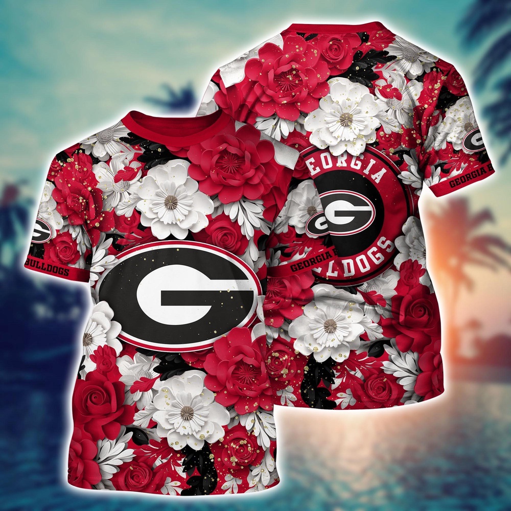 NCAA Georgia Bulldogs 3D T-Shirt Sleek Urban Bliss For Sports Fans NCAA Georgia Bulldogs 3D T-Shirt Sleek Urban Bliss For Sports Fans