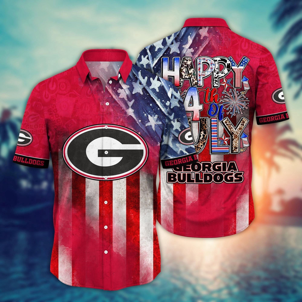 NCAA Georgia Bulldogs Hawaiian Shirt Breeze Through NCAA Gift For Fans