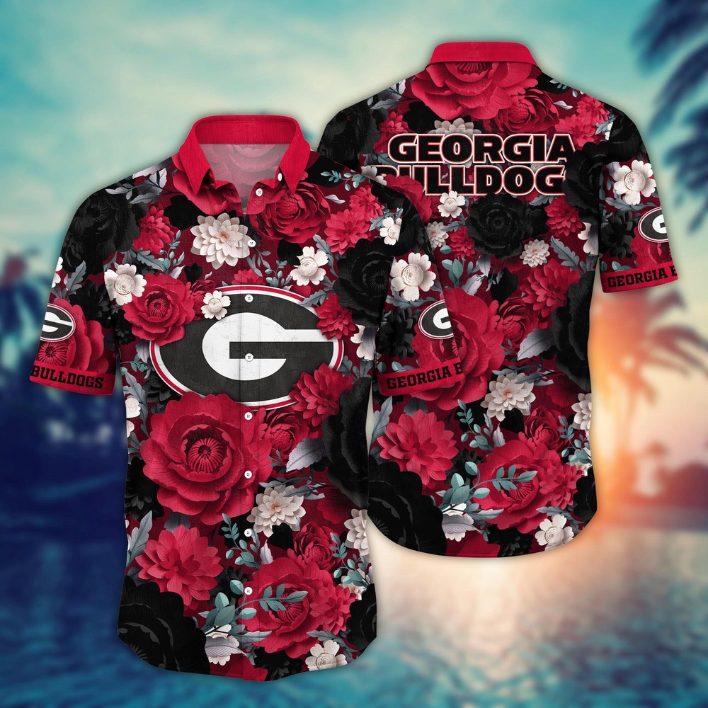NCAA Georgia Bulldogs Hawaiian Shirt Champion Bloom Parade For Fans