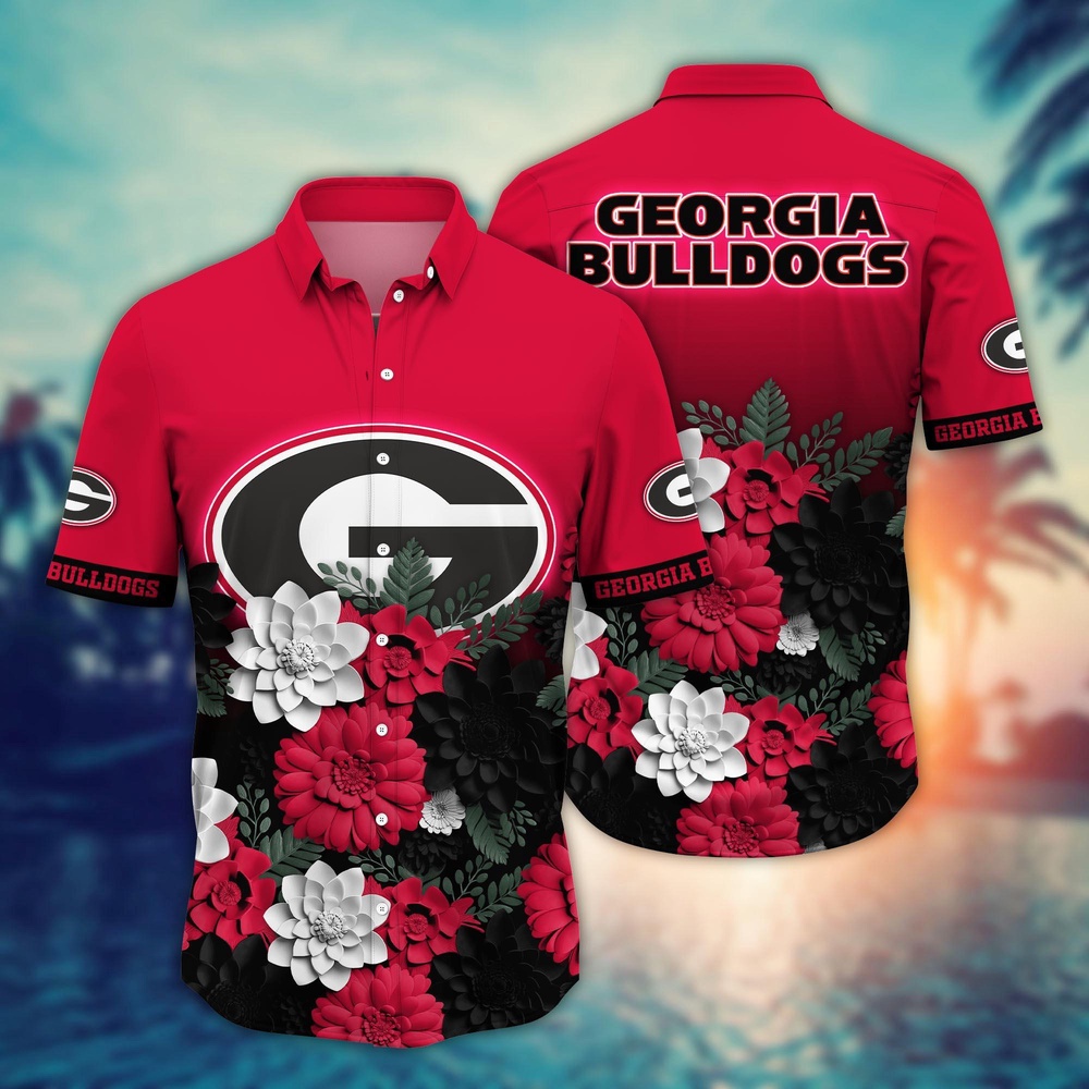 NCAA Georgia Bulldogs Hawaiian Shirt Cheer Chic Carnival For Fans