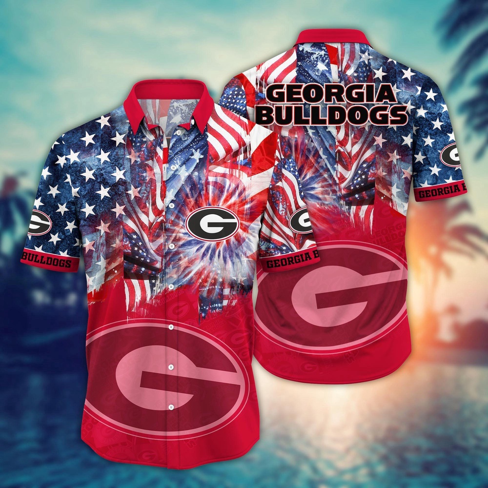NCAA Georgia Bulldogs Hawaiian Shirt Sideline Bloom Gift For Fans