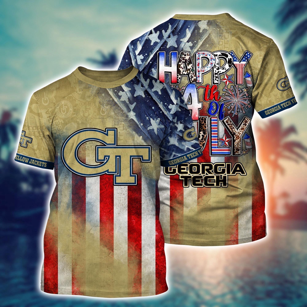 NCAA Georgia Tech Yellow Jackets 3D T-Shirt Athletic Trends For Fans NCAA Georgia Tech Yellow Jackets 3D T-Shirt Athletic Trends For Fans