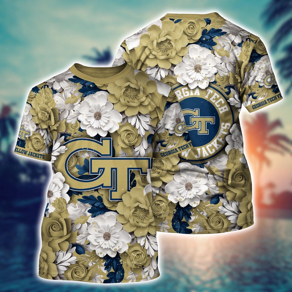 NCAA Georgia Tech Yellow Jackets 3D T-Shirt Elegance In Style For Sports Fans NCAA Georgia Tech Yellow Jackets 3D T-Shirt Elegance In Style For Sports Fans