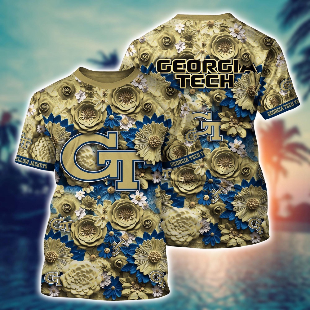 NCAA Georgia Tech Yellow Jackets 3D T-Shirt Euphoria in Every Stitch For Sports Fans NCAA Georgia Tech Yellow Jackets 3D T-Shirt Euphoria in Every Stitch For Sports Fans