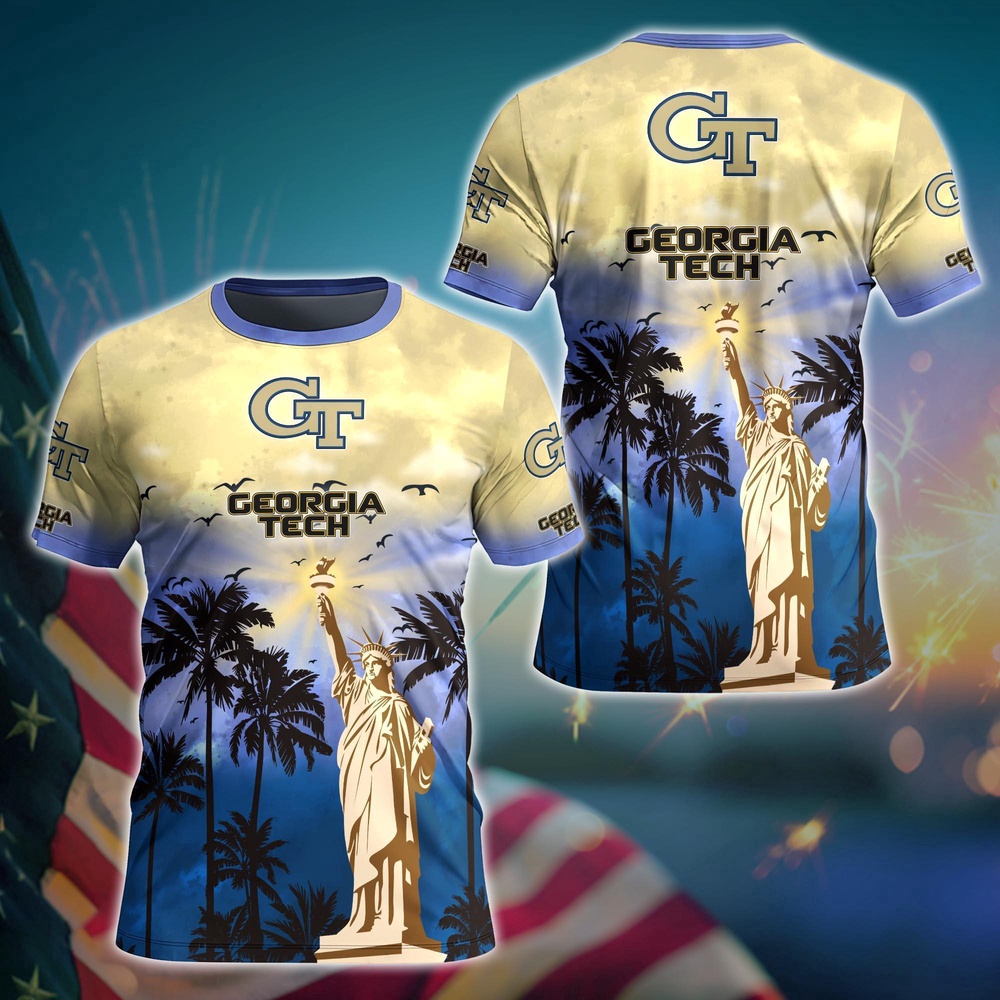 NCAA Georgia Tech Yellow Jackets 3D T-Shirt Fashion Forward For Fans NCAA Georgia Tech Yellow Jackets 3D T-Shirt Fashion Forward For Fans