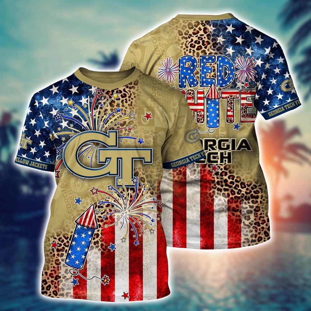 NCAA Georgia Tech Yellow Jackets 3D T-Shirt Vogue Bliss For Fans