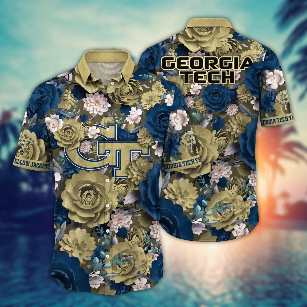 NCAA Georgia Tech Yellow Jackets Hawaiian Shirt Champion Elegance For Fans NCAA Georgia Tech Yellow Jackets Hawaiian Shirt Champion Elegance For Fans