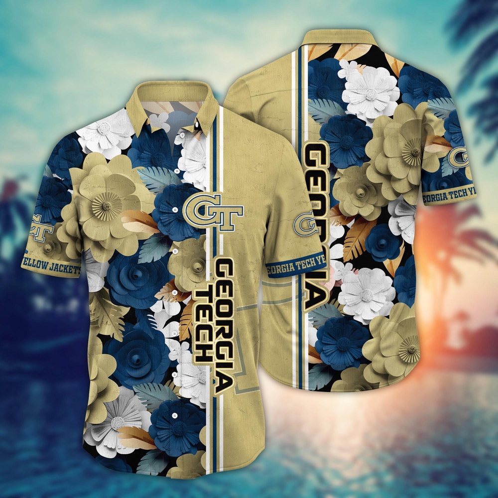NCAA Georgia Tech Yellow Jackets Hawaiian Shirt Champion’s Paradise For Sports Fans