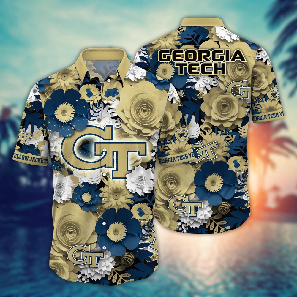 NCAA Georgia Tech Yellow Jackets Hawaiian Shirt Grandstand Gala For Fans