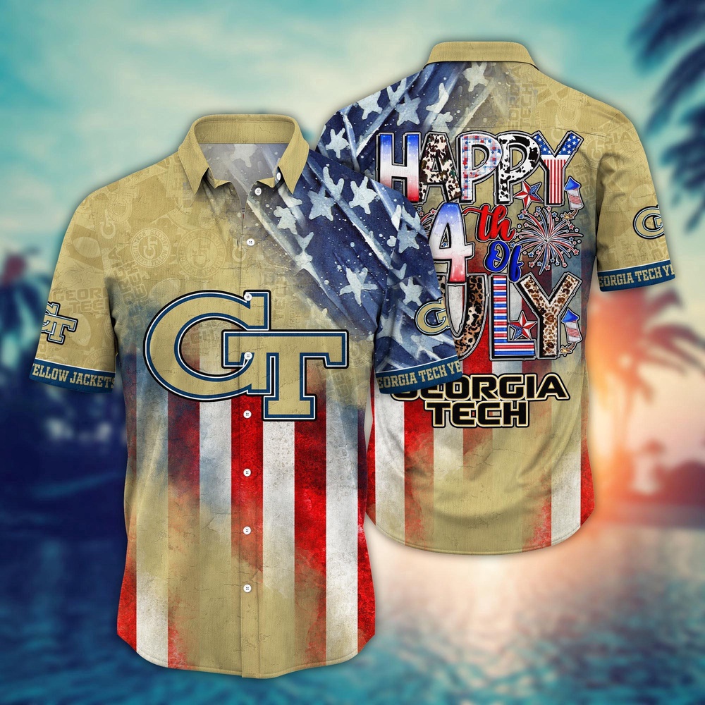 NCAA Georgia Tech Yellow Jackets Hawaiian Shirt Heatwave Thrive Gift For Fans