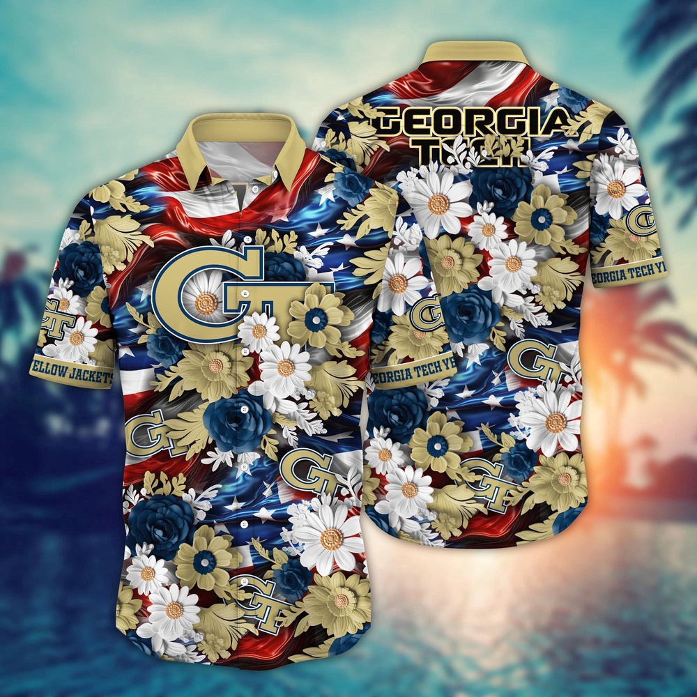 NCAA Georgia Tech Yellow Jackets Hawaiian Shirt Victorious Vibes Gift For Fans