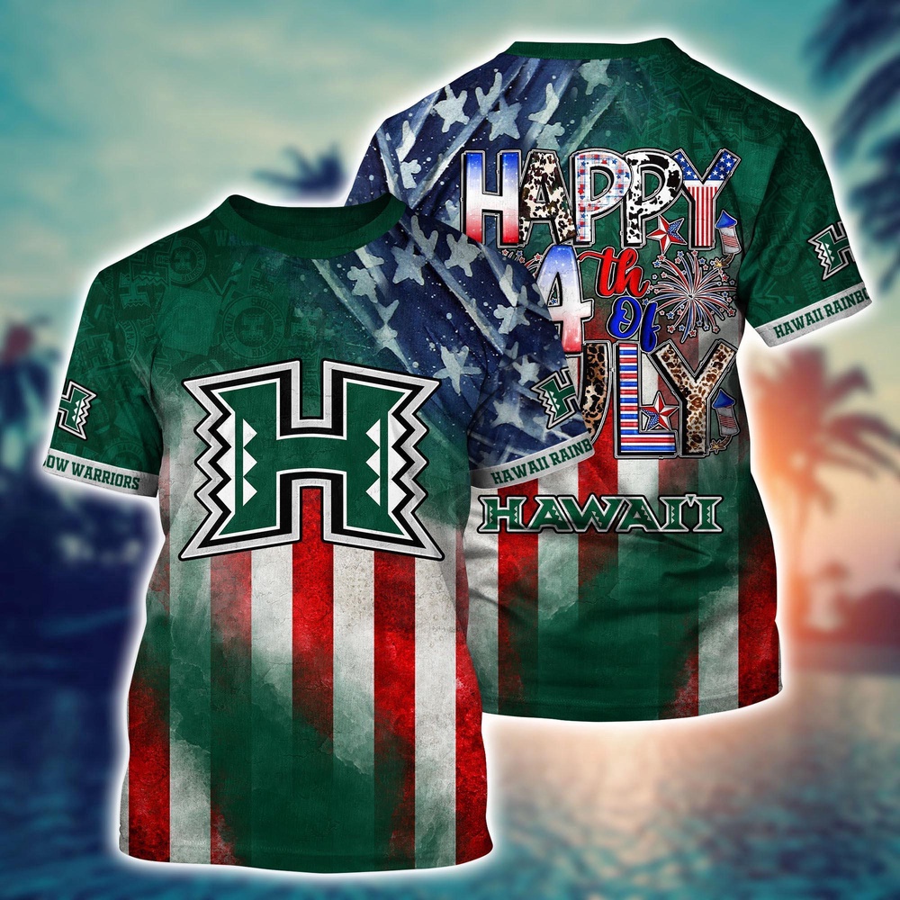NCAA Hawaii Rainbow Warriors 3D T-Shirt Athletic Trends For Fans